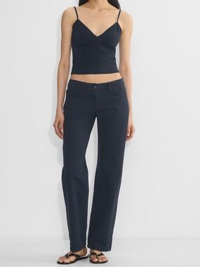 NWT Sunday Best Agatha Pant - Aritzia Straight-Leg Pants in Navy